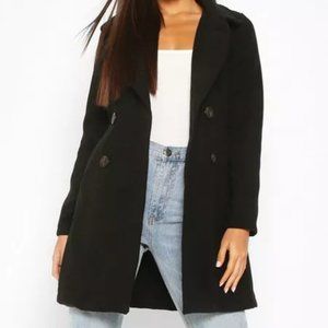 NEVER WORN Double Breasted Collared Wool Coat